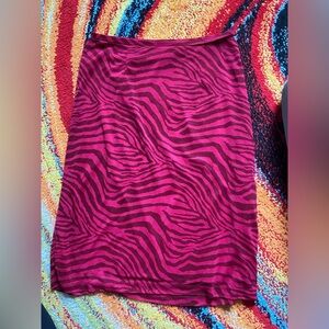 Express Red Zebra Print Skirt